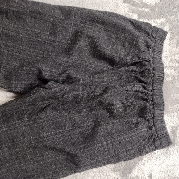 Eileen Fisher Full Length Straight in Charcoal Plaid Wool Blend Pants XS - Picture 5 of 9
